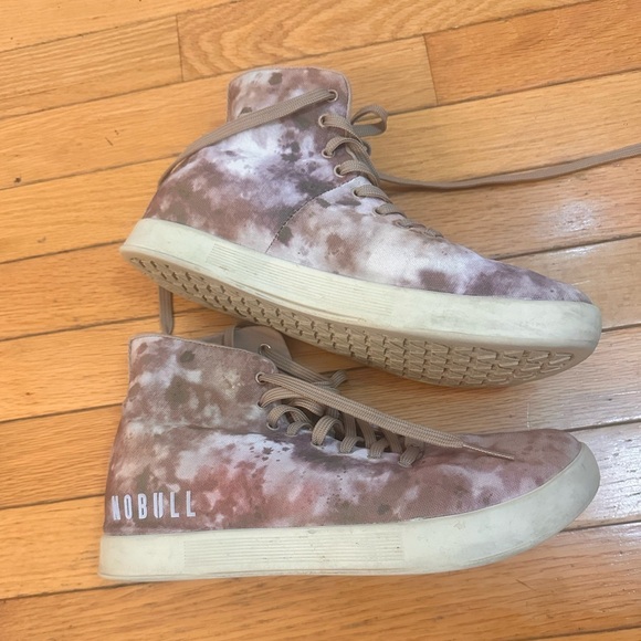 NOBULL HIGH-TOP EARTH TIE-DYE CANVAS TRAINERS - Picture 3 of 6